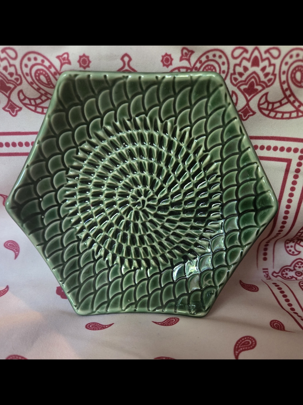 Emerald Green Ceramic Grate Plate